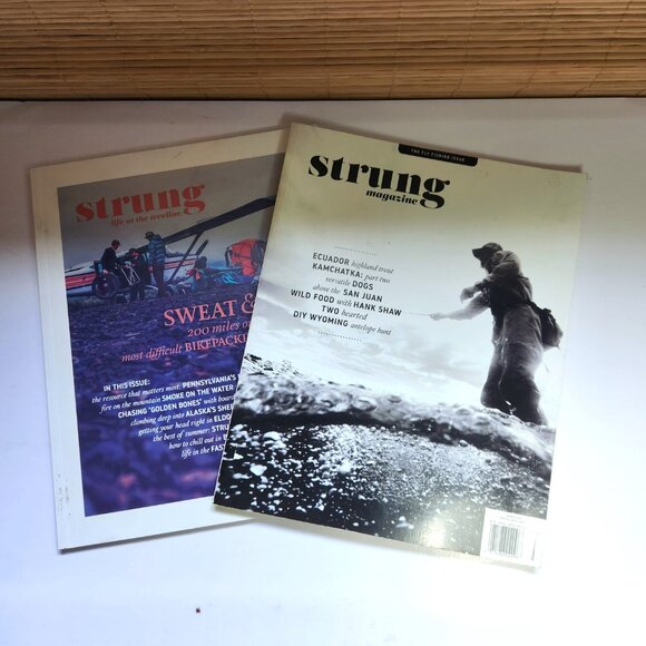 Strung Magazine Fly Fishing Lot of 2 Adventure Mountain Biking Sweat and Oil - Picture 1 of 10